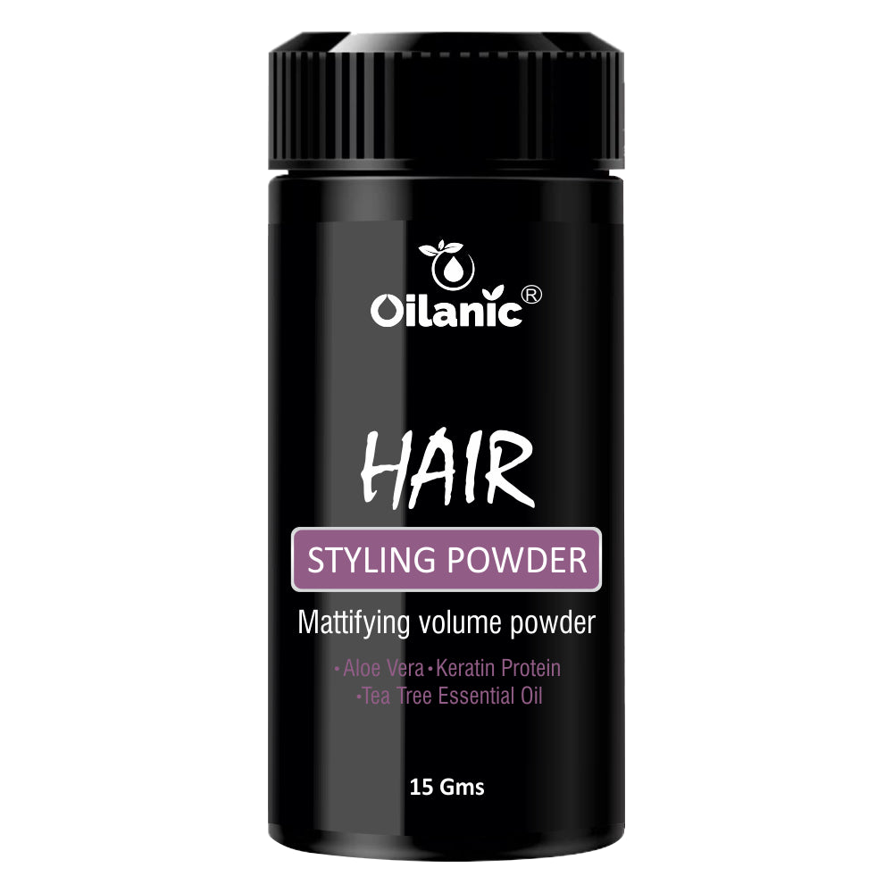 Oilanic Hair Volumizing Powder strong hold | Matte Finish | 24 hrs hold | Natural & Safe Hair Styling Powder Pack of 1 15 Gms - Deal IND.